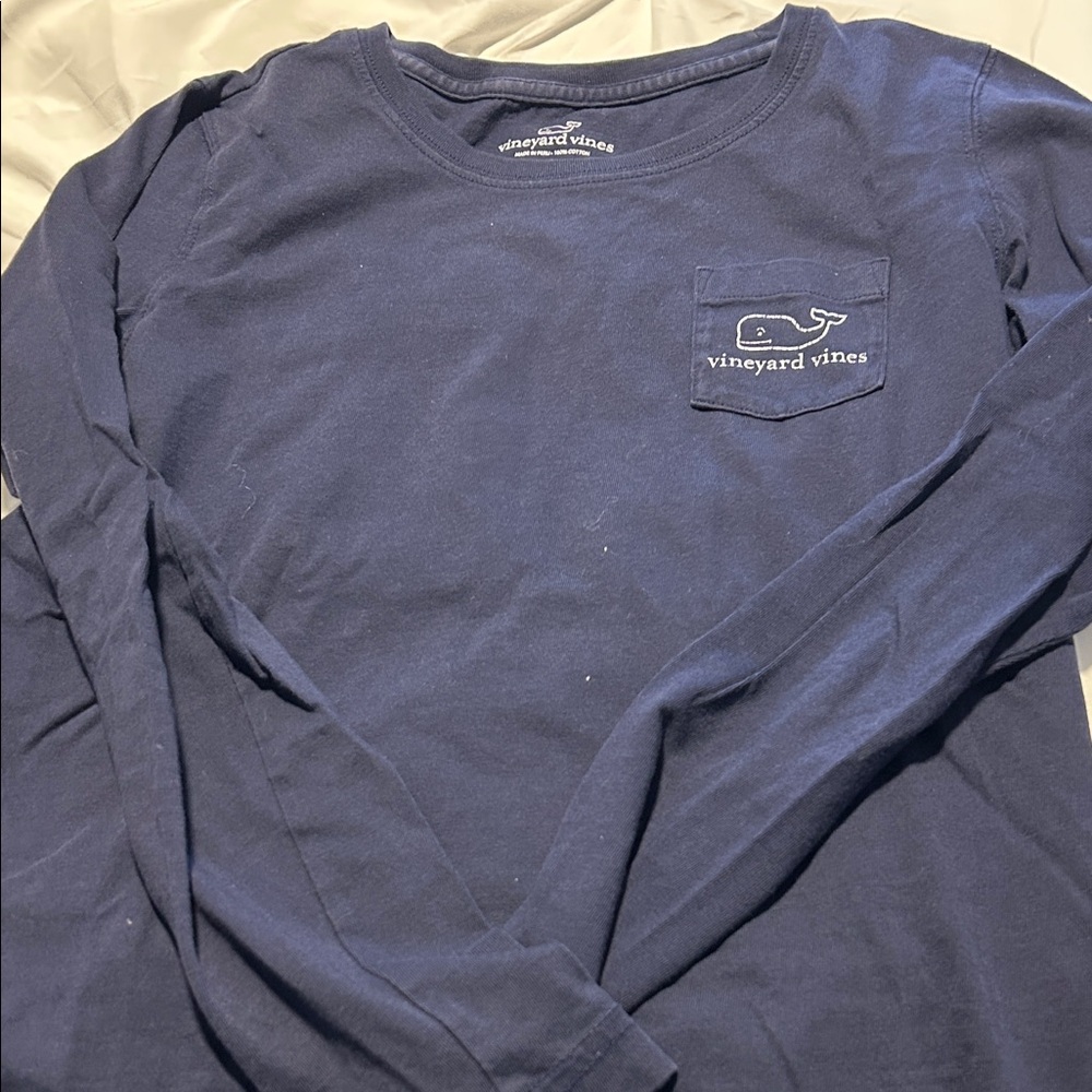 Vineyard Vines Men's Navy Long Sleeve Tee